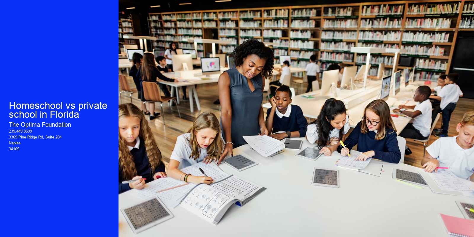 Homeschool vs private school in Florida